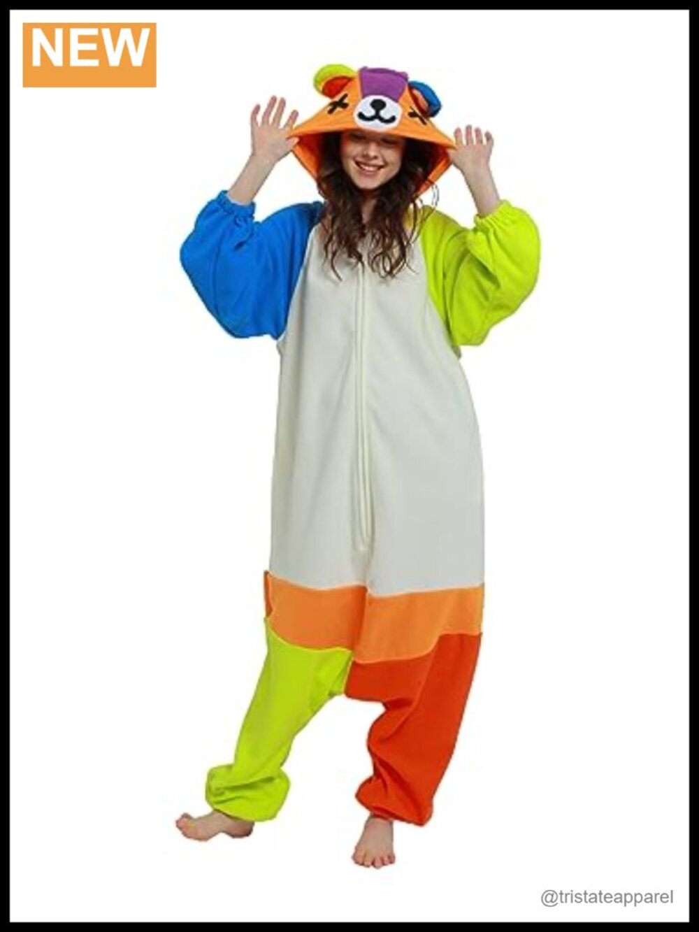 Animal Cosplay One Piece Pajamas Polar Fleece Hooded Zip Adult Women Men